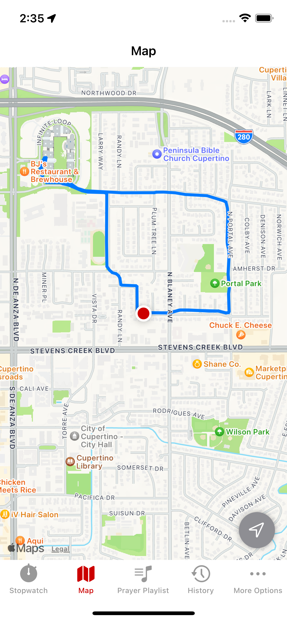 Workout Map View